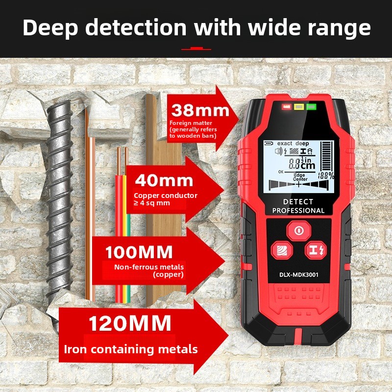Wall Scanner For Concrete - Wall Detector Handheld Multifunctional Concrete Load-bearing