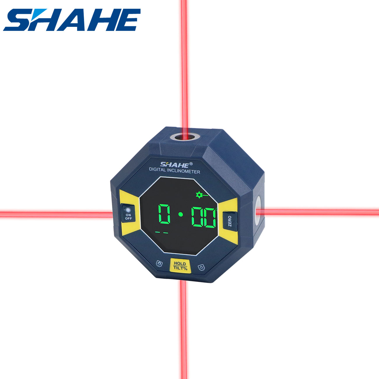 Stud Finder With Laser Level - SHAHE 4‑Sides Laser Octagon Digital Angle