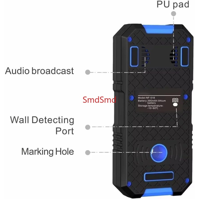 NF-518 Professional Metal Dete - Stud Detector With Metal Ac Wire recension och pris
