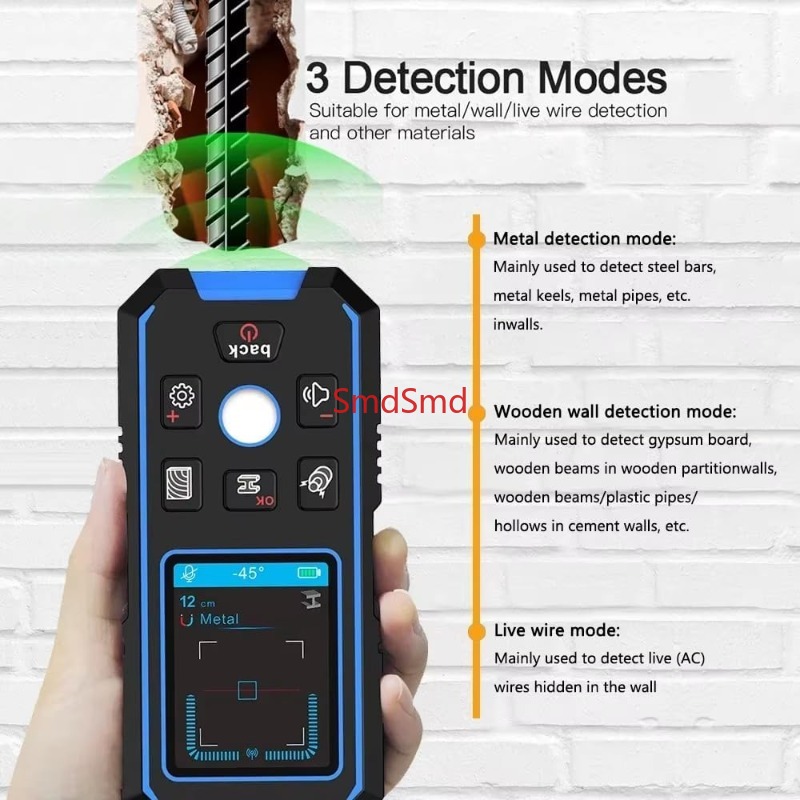 NF-518 Professional Metal Dete - Stud Detector With Metal Ac Wire recension och pris