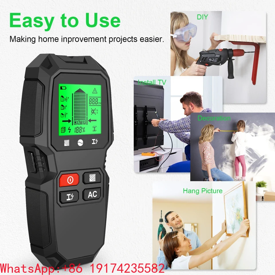 HW-QB6 Black Wall Stud Finder  - Stud Finder Center Finder Edge recension och pris