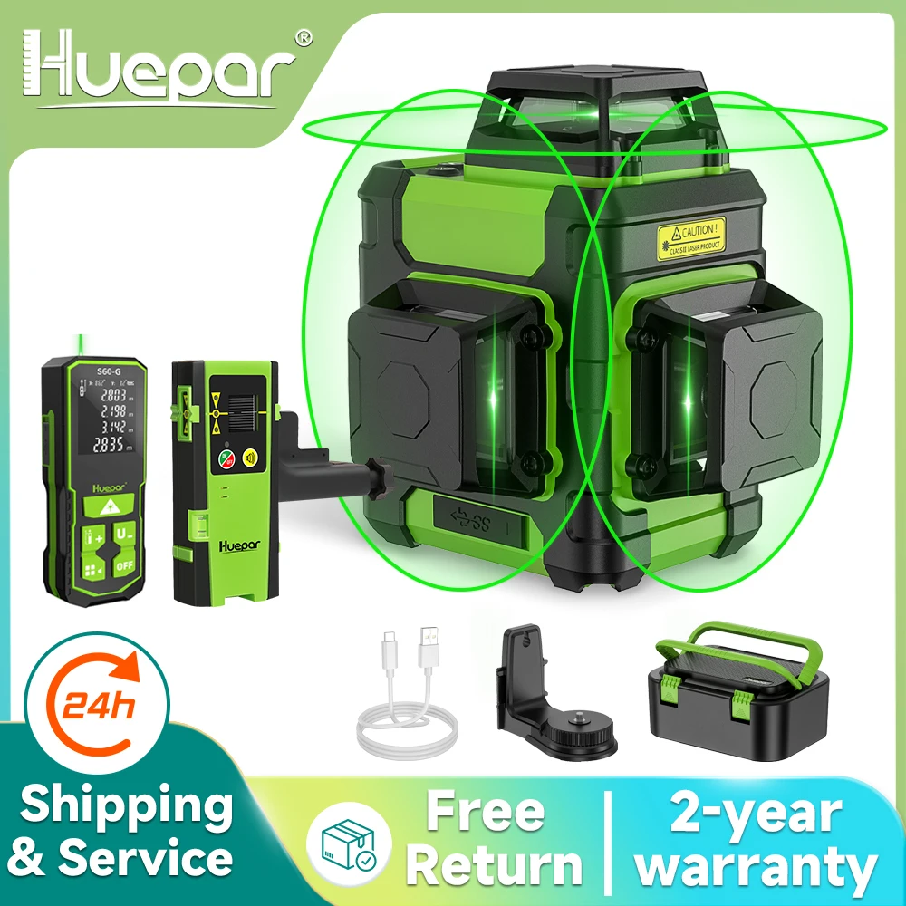 Huepar HM03CG Laser Level Gree - Stud Finder With Laser Level recension och pris