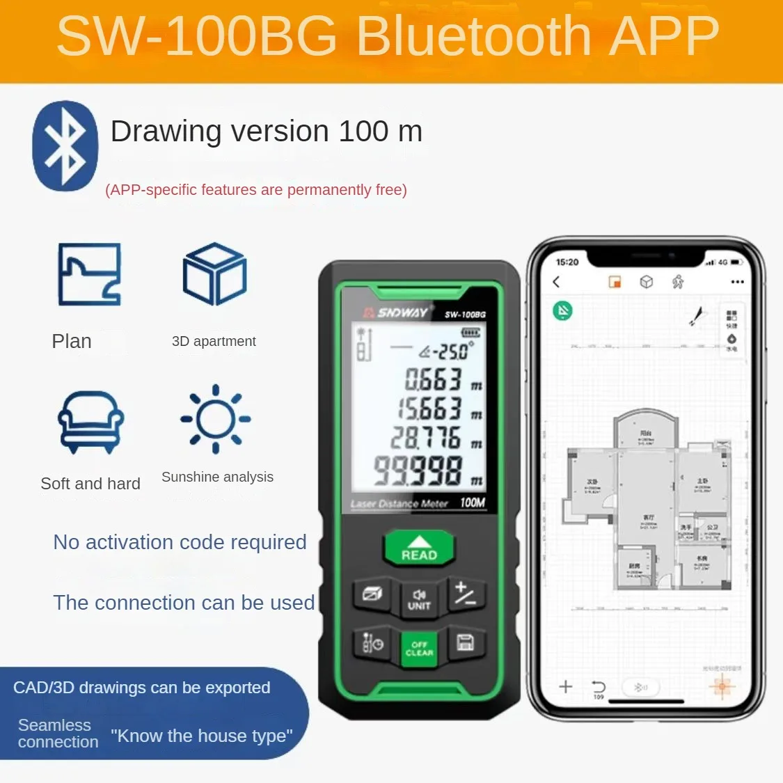 Latest SNDWAY SW-50BG Laser Di - Stud Finder With Laser Level recension och pris