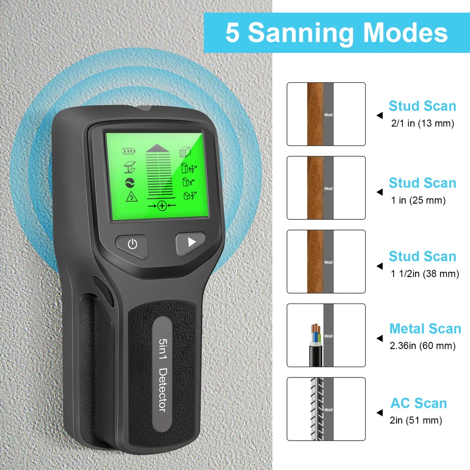 5 in 1 Metal Detector Wall Thi - Stud Finder Wall Scanner 5 In 1 recension och pris
