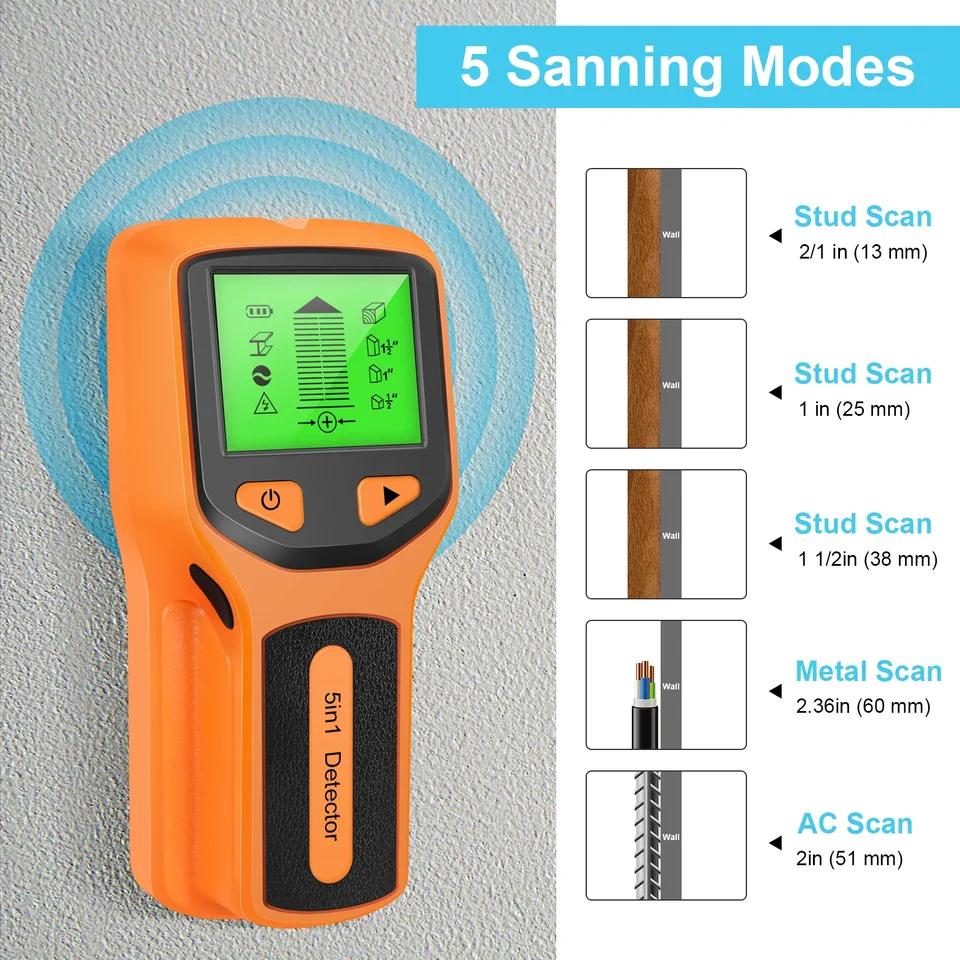 5 in 1 Metal Detector Wall Thi - Stud Finder Wall Scanner 5 In 1 recension och pris