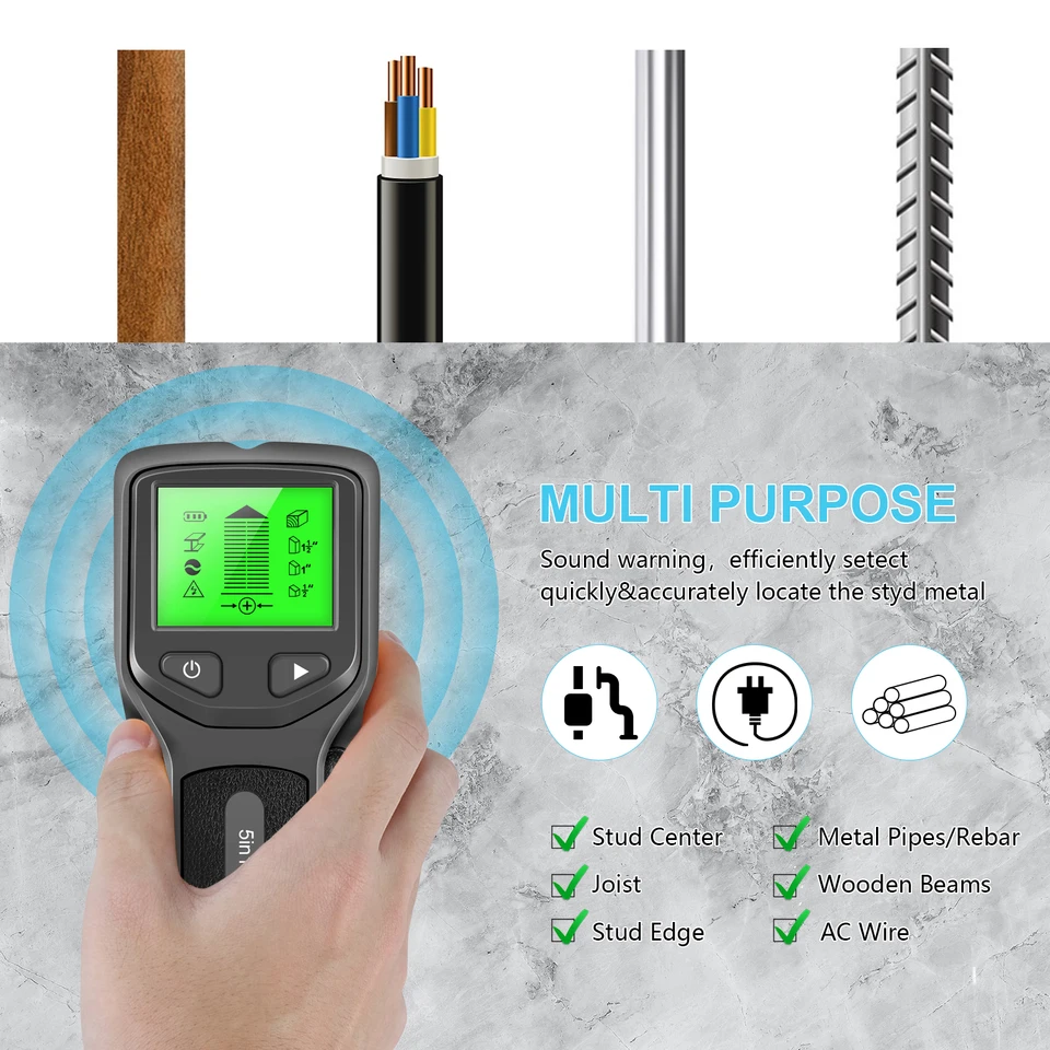 5 in 1 Metal Detector Wall Thi - Stud Finder Wall Scanner 5 In 1 recension och pris