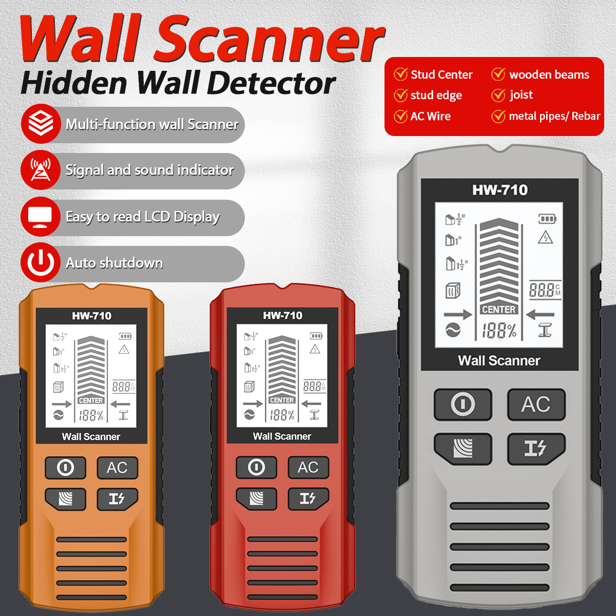 HW-710 Stud Finder Wall Scanne - Pipe Detector Wall Scanner recension och pris