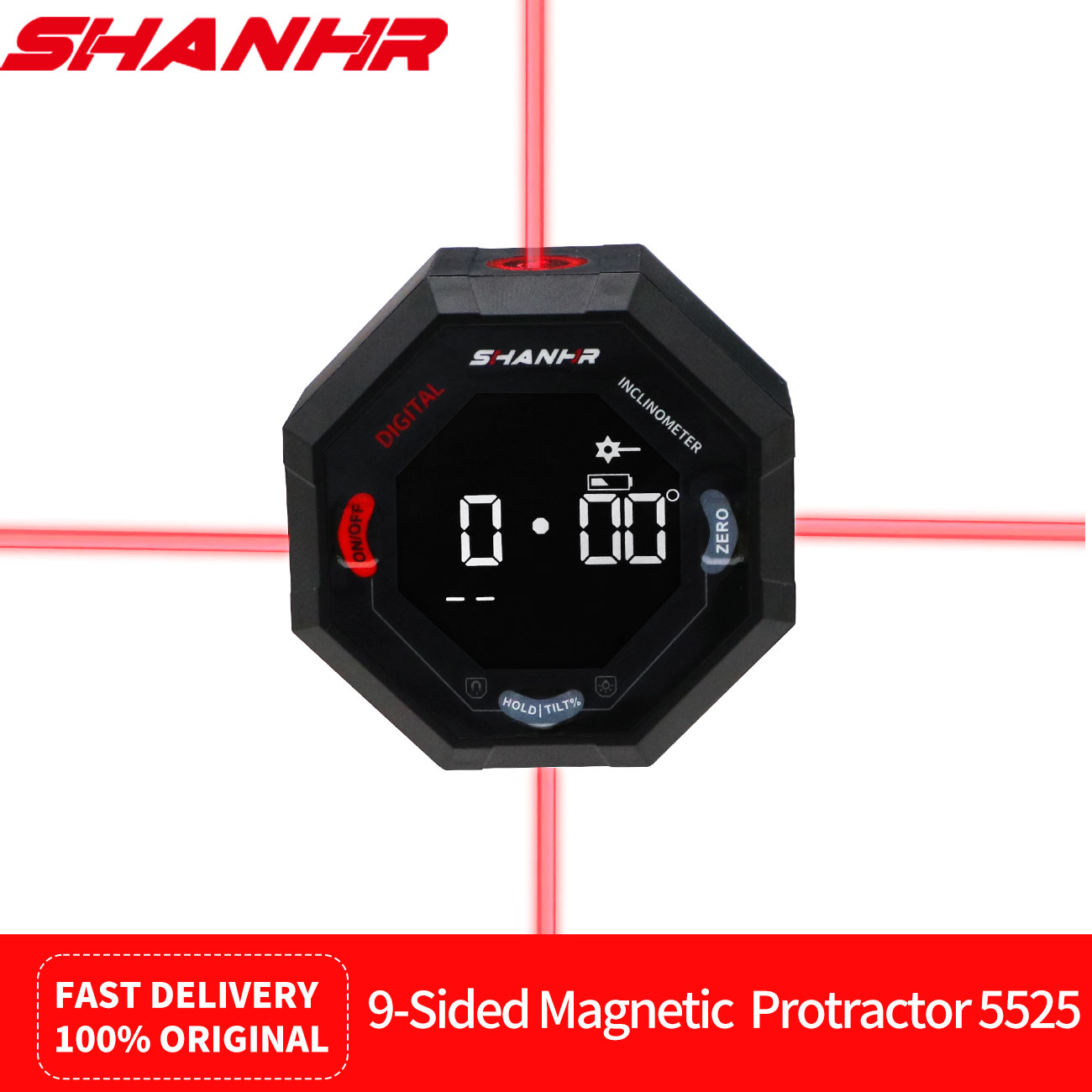 SHANHR Octagon Digital Angle F - Stud Finder With Laser Level recension och pris