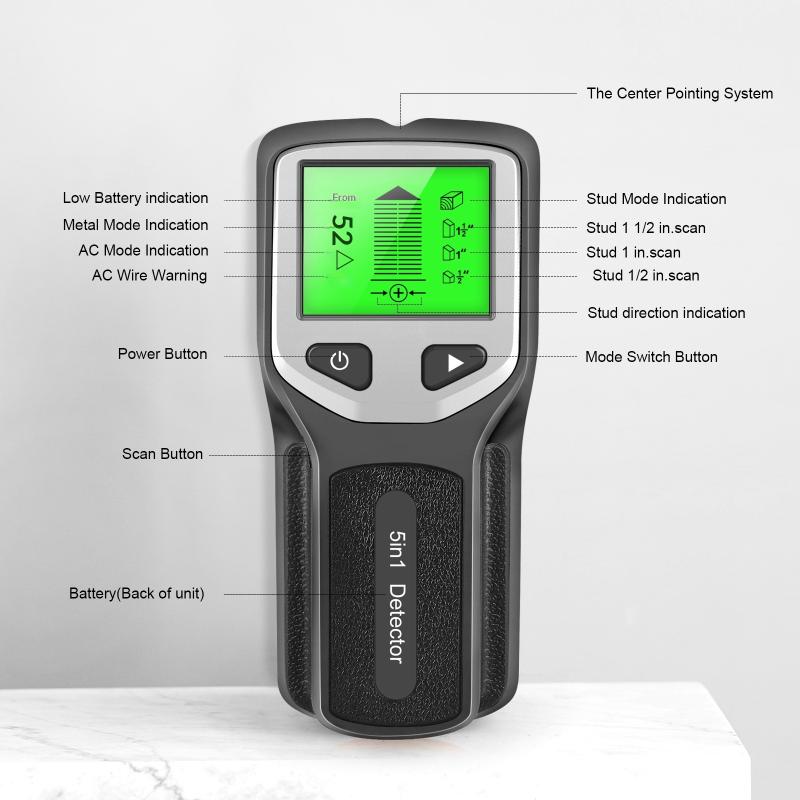 5 In 1 Metal Detector Wall Det - Stud Finder Wall Scanner 5 In 1 recension och pris