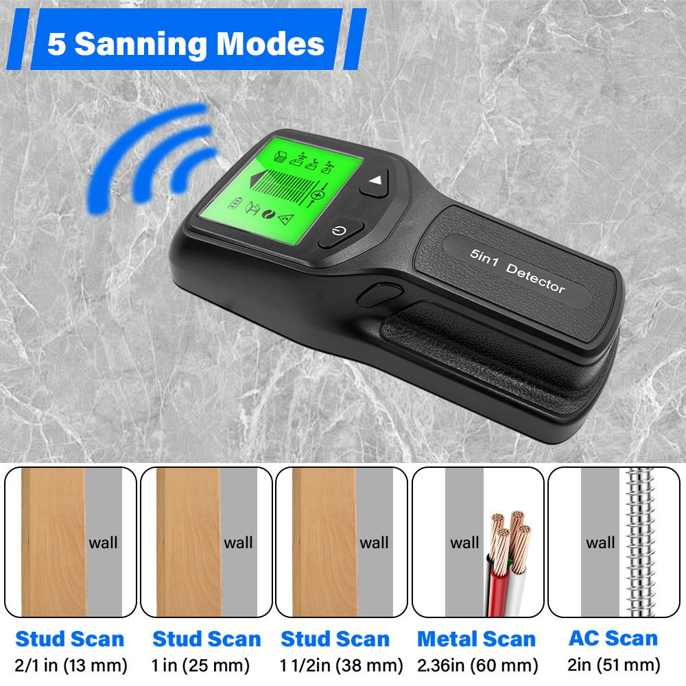 Wall Scanner 5 In 1 Metal Dete - Stud Finder Wall Scanner 5 In 1 recension och pris