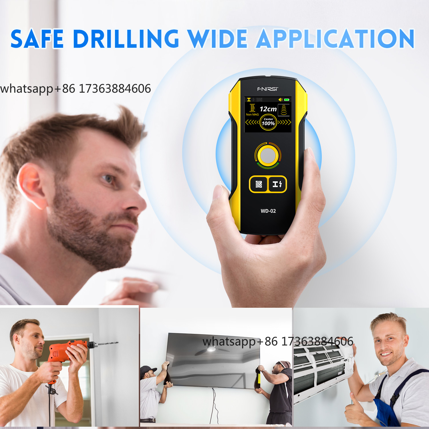 WD-02 Wall Detector Stud Finde - Stud Detector With Metal Ac Wire recension och pris