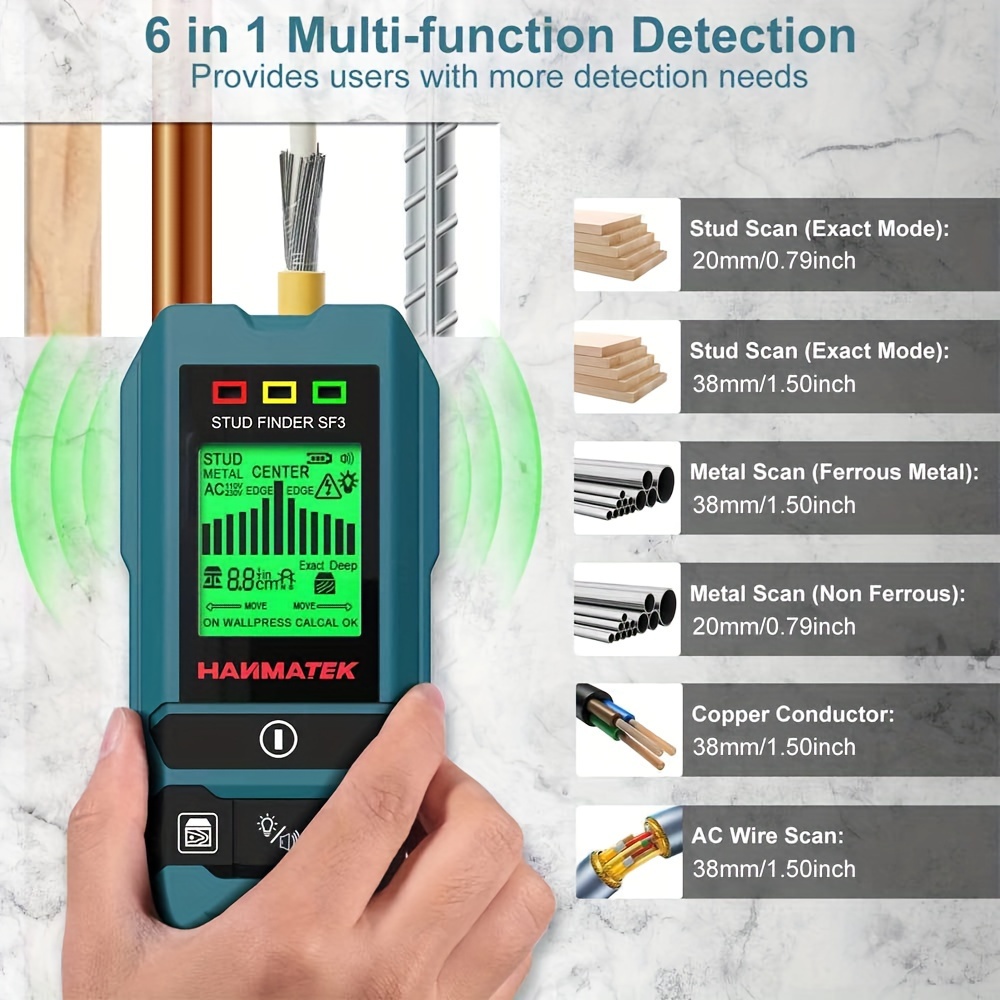 HANMATEK SF3 Stud Finder Wall  - Stud Finder Center Finder Edge recension och pris