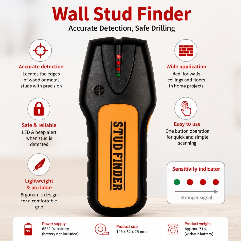 Electronic Stud Finder Wall Sc - Wall Scanner Rebar Detector recension och pris