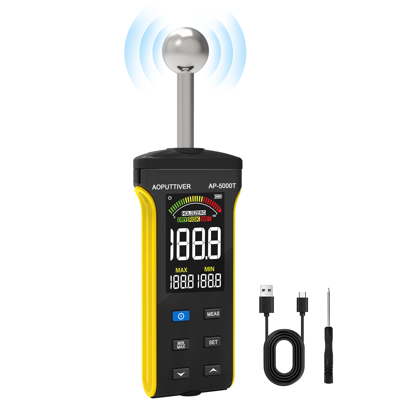 Holdpeak 5000T Non‑Destructive - Moisture Meter Wall Wood recension och pris