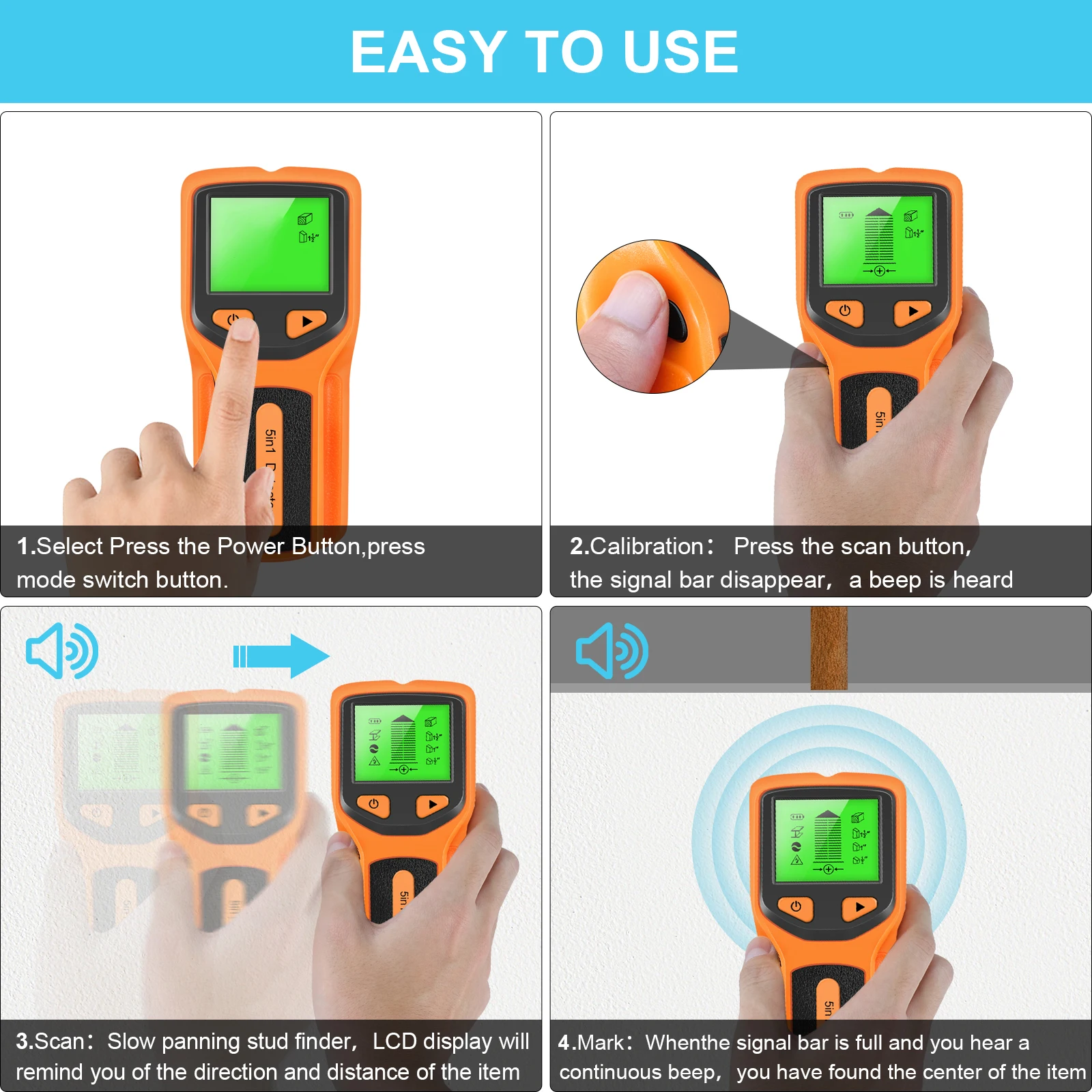 5-in-1 Handheld Digital Wall S - Stud Finder Wall Scanner 5 In 1 recension och pris