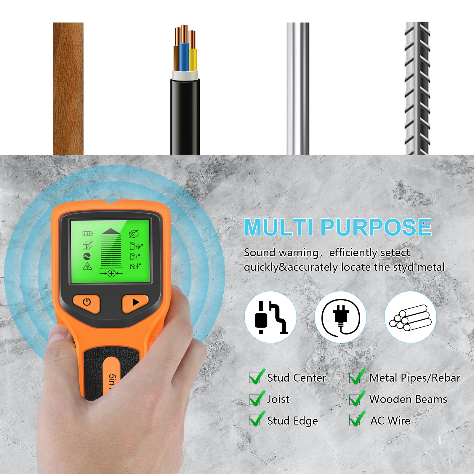5-in-1 Handheld Digital Wall S - Stud Finder Wall Scanner 5 In 1 recension och pris
