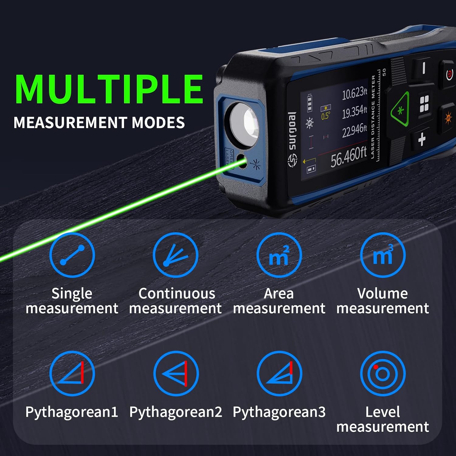 100m Green Laser Rangefinders  - Stud Finder With Laser Level recension och pris