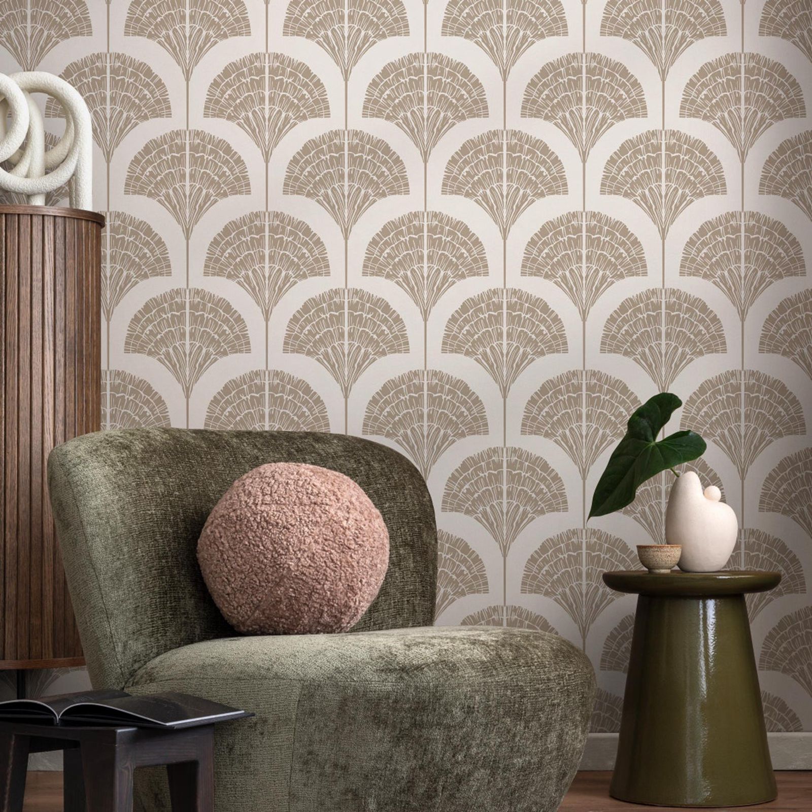 Wallpaper Beige Boho Arches Wa - Moisture Meter Wall Wood recension och pris