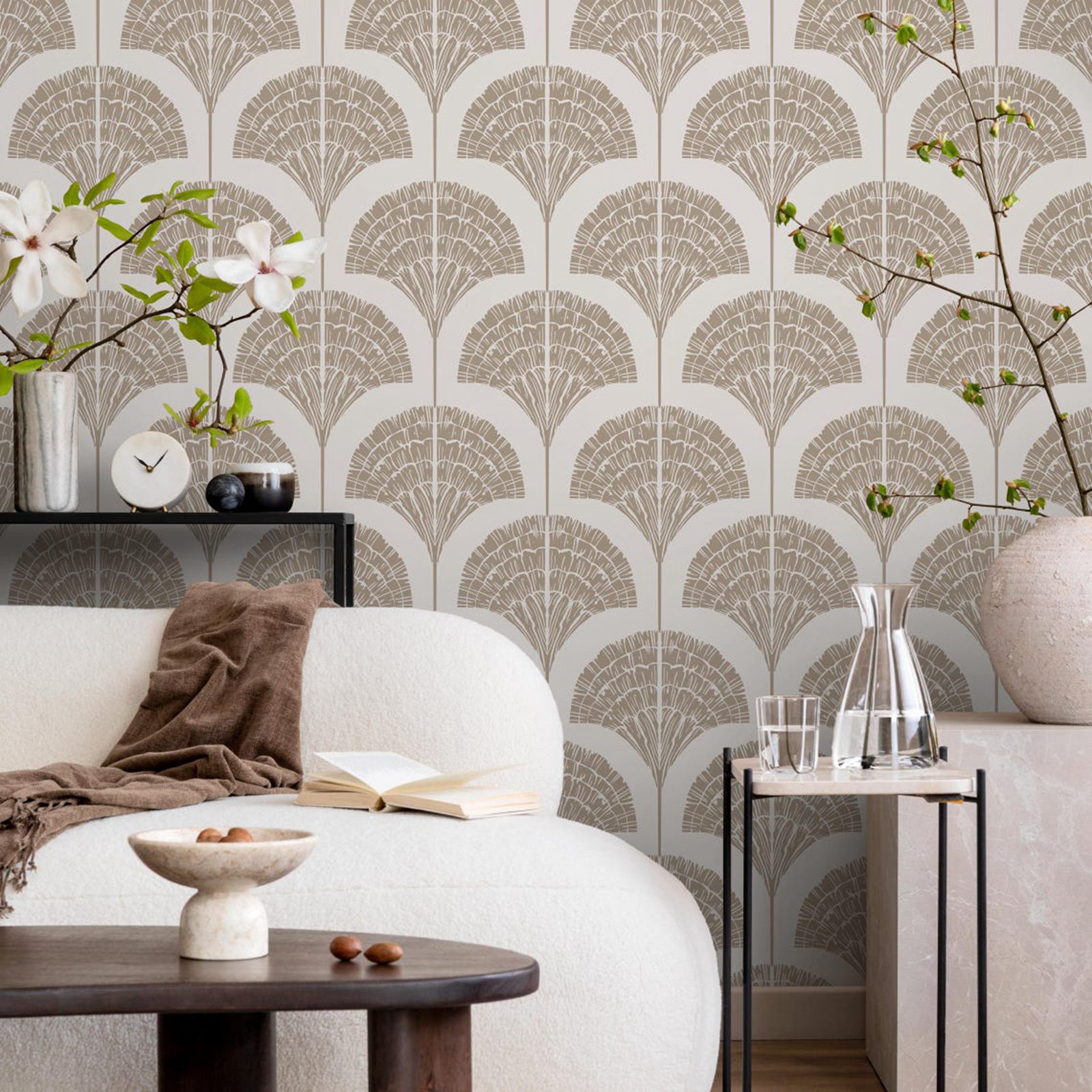 Wallpaper Beige Boho Arches Wa - Moisture Meter Wall Wood recension och pris