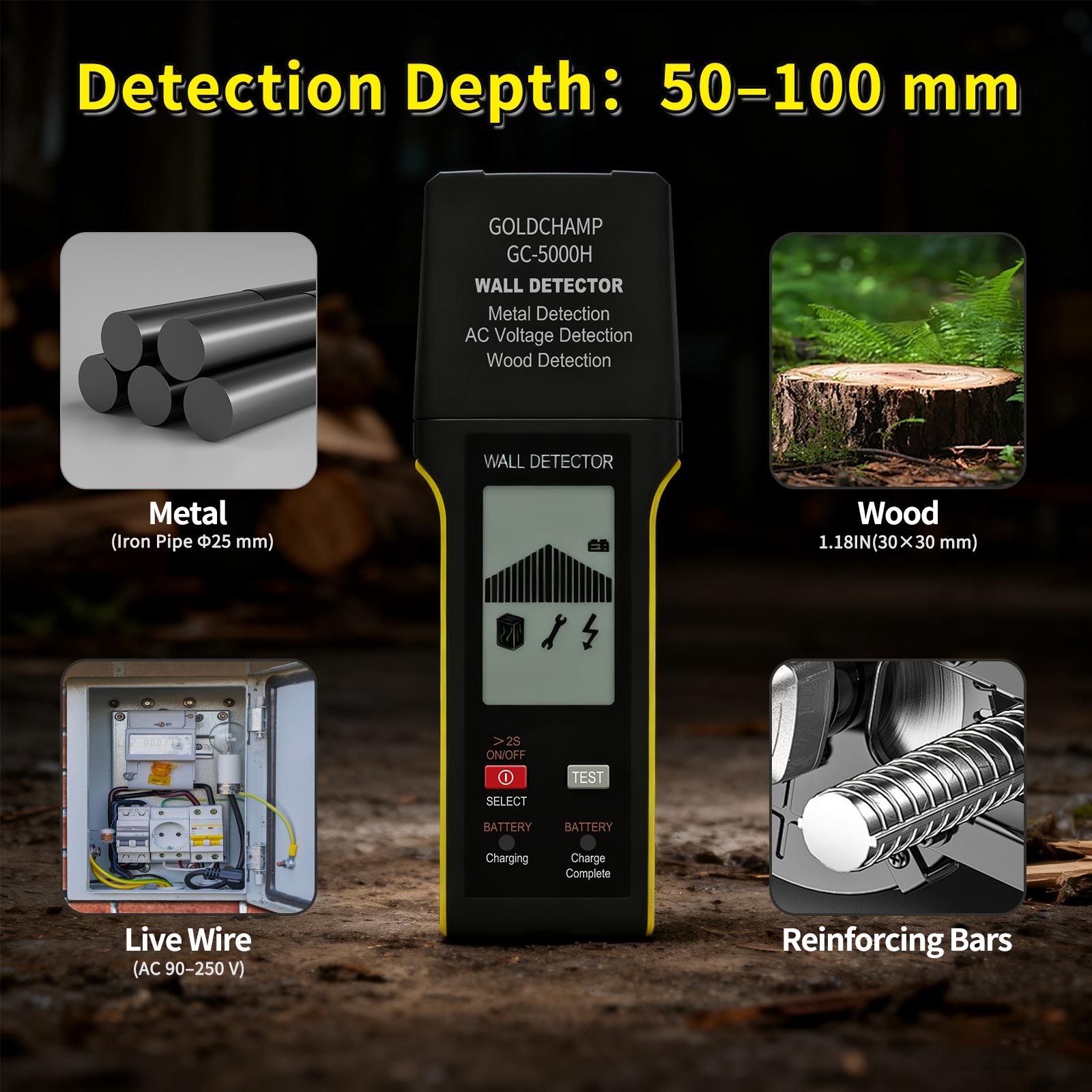 Wall Scanner 5-in-1 Metal Wood - Wall Scanner For Concrete recension och pris
