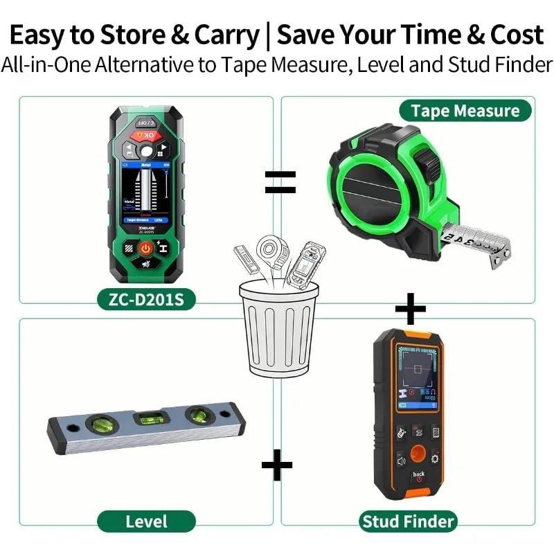 For Rechargeable 10-in-1 Wall  - Stud Finder With Laser Level recension och pris